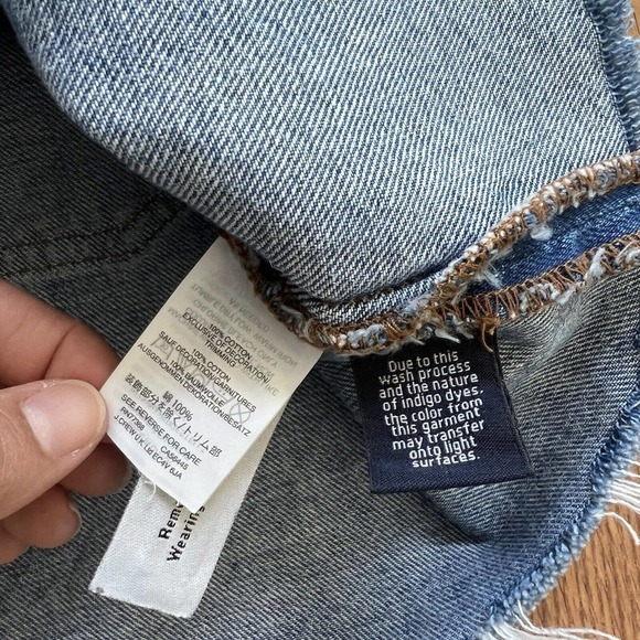 Madewell Denim Skirt Rigid A-Line Mini Size 25 Raw Hem Medium Wash - Picture 9 of 9